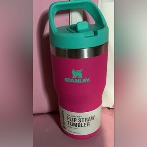 Stanley Pink and Teal Flip Straw Tumbler (Hot pink) NWT